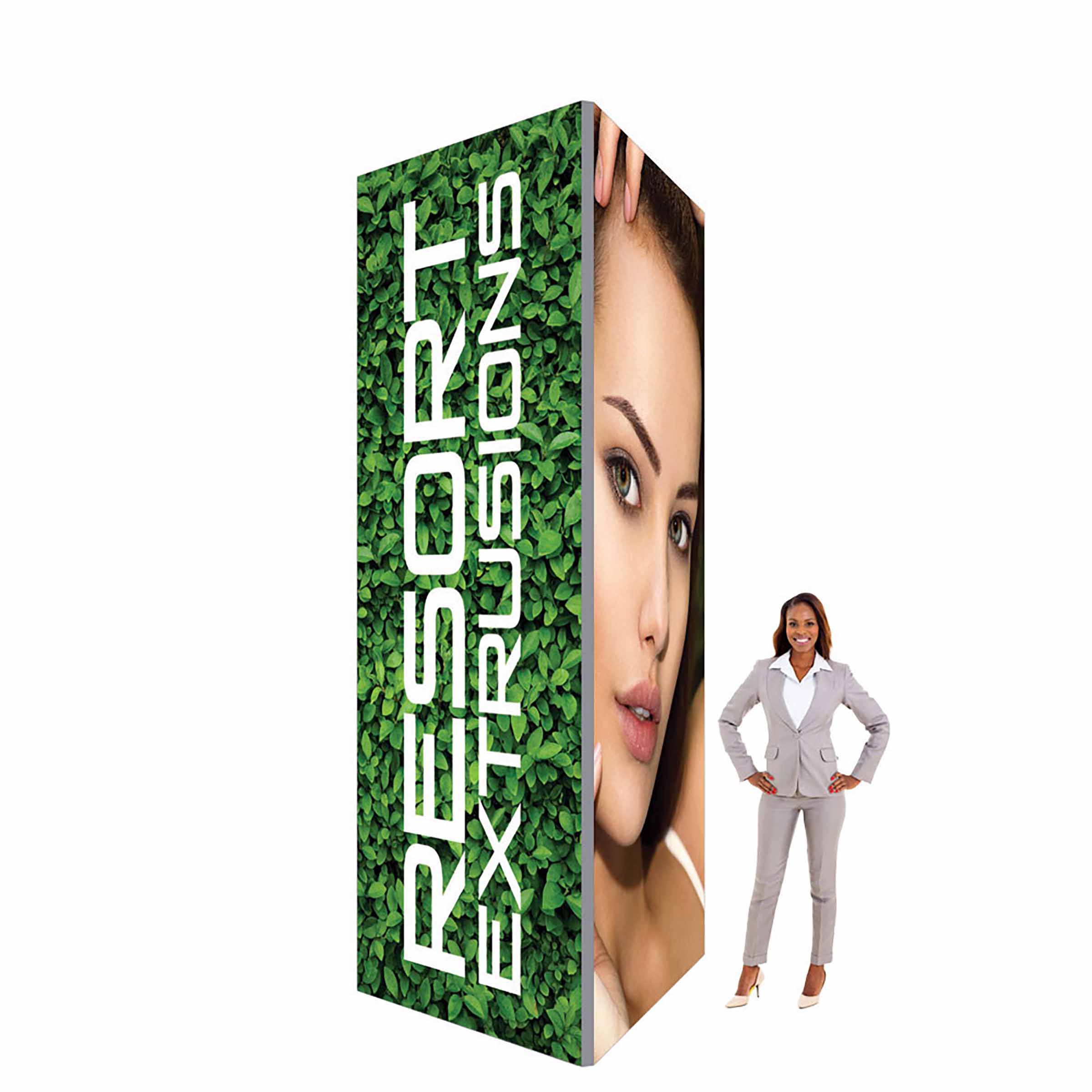 4ft X 12ft SEG (Silicone Edge Graphic) Square Non-Backlit Tower Package