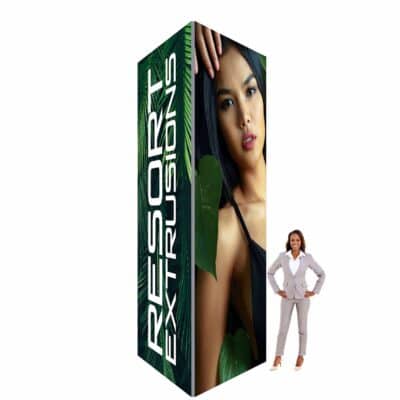 5ft X 14ft SEG (Silicone Edge Graphic) Square Silver Frame Non-Backlit Tower Package