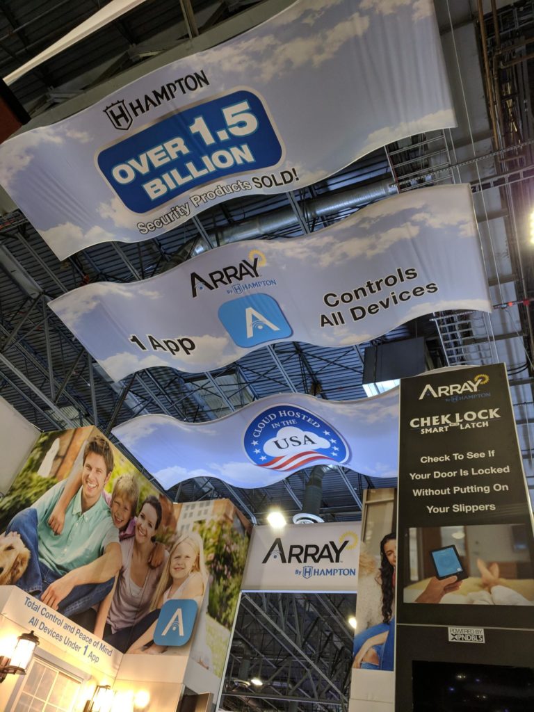 Custom Wave Trade Show Hanging Signs