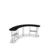 Waveline InfoDesk Counter – 4 Panel Curved Concave Hardware