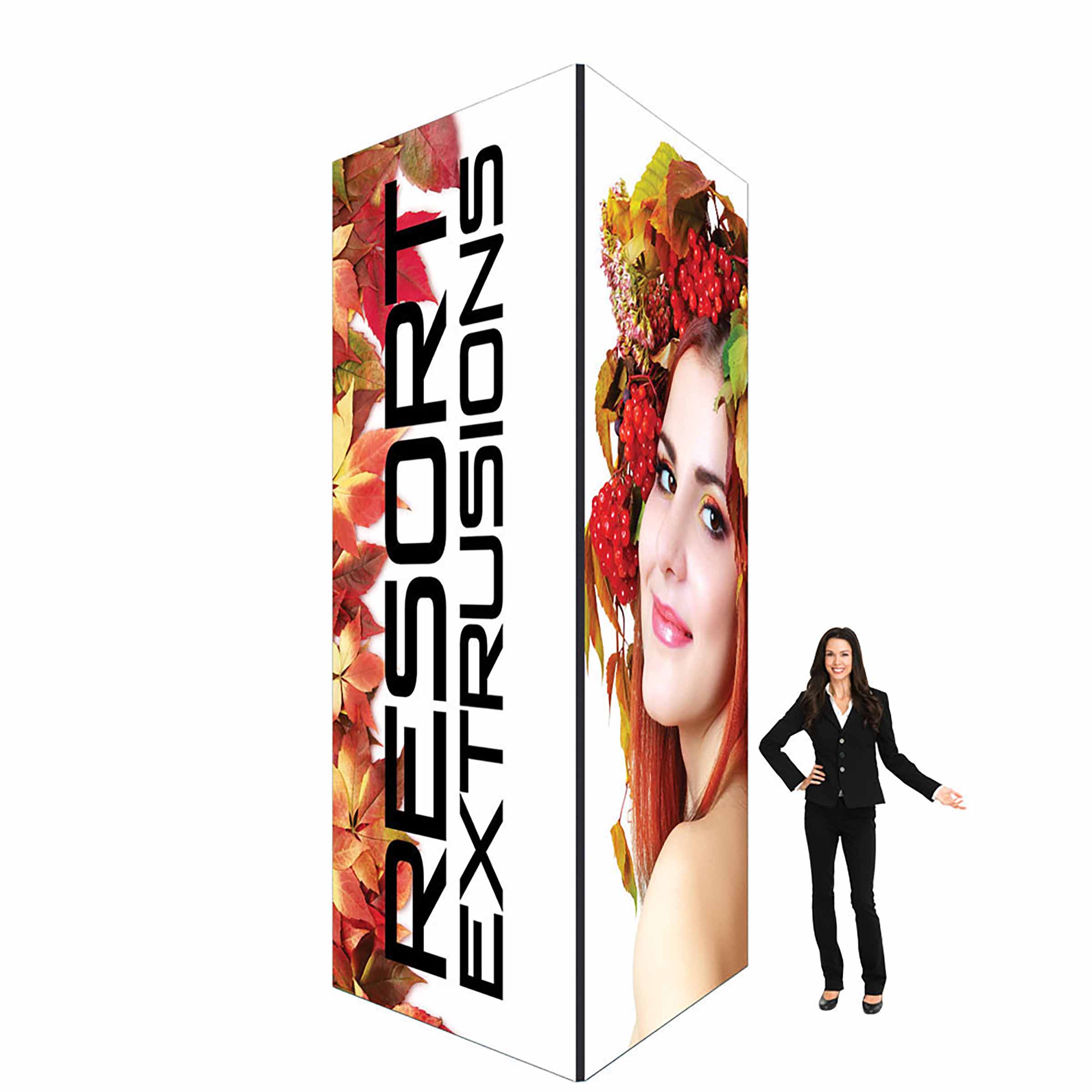 6ft X 14ft SEG (Silicone Edge Graphic) Square Black Frame Non-Backlit Tower Package