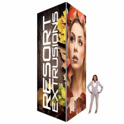 6ft X 16ft SEG (Silicone Edge Graphic) Square Silver Frame Non-Backlit Tower Package