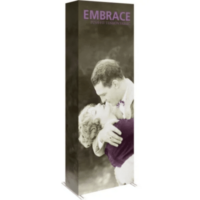 Embrace 2.5ft Full Height Push-Fit Tension Fabric Display with Endcap Package