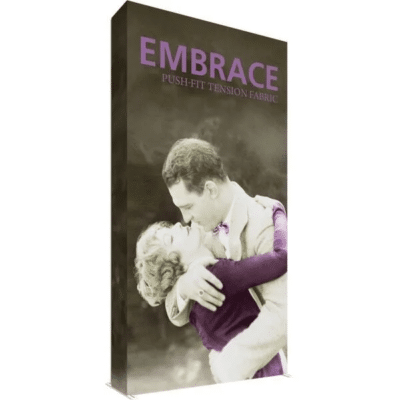 Embrace 5ft Extra Tall Height Push-Fit Tension Fabric Display with Endcap Package