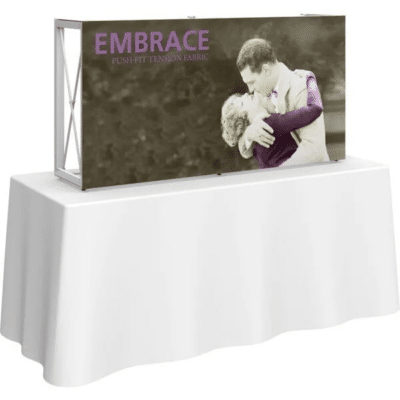 Embrace 5ft Tabletop Push-Fit Tension Fabric Display no Endcap Package