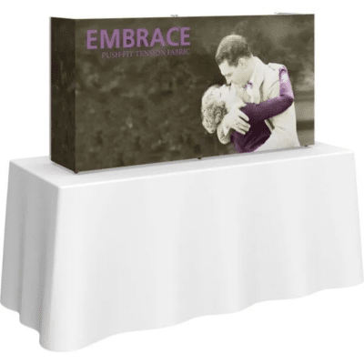 Embrace 5ft Tabletop Push-Fit Tension Fabric Display with Endcap Package