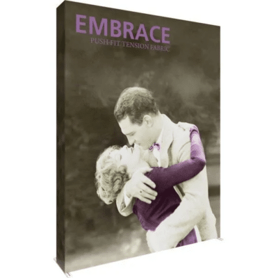 Embrace 7.5ft Extra Tall Height Push-Fit Tension Fabric Display with Endcap Package