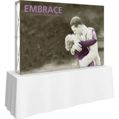 Embrace 7.5ft Tabletop Push-Fit Tension Fabric Display no Endcap Package