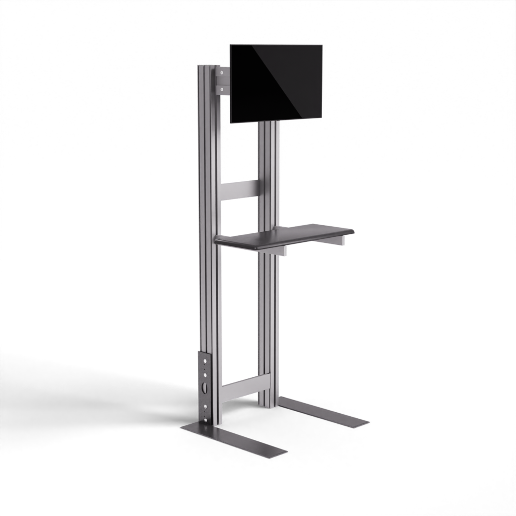 10ft Formulate Straight Wall + 2 TV Free-Standing Kiosk Combo